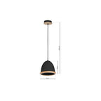 Pendelleuchte STUDIO Schwarz & Holz (1x E27) - Milagro