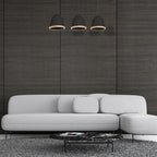 Pendelleuchte STUDIO Schwarz & Holz (3x E27) - Milagro