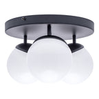 Deckenleuchte SFERA Schwarz (3x E14) Glas Satiniert - Milagro