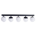 Deckenleuchte & Spot Balken SFERA Schwarz (5x E14) Glas Satiniert - Milagro