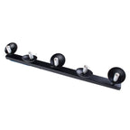 Deckenleuchte & Spot Balken SFERA Schwarz (5x E14) Glas Satiniert - Milagro