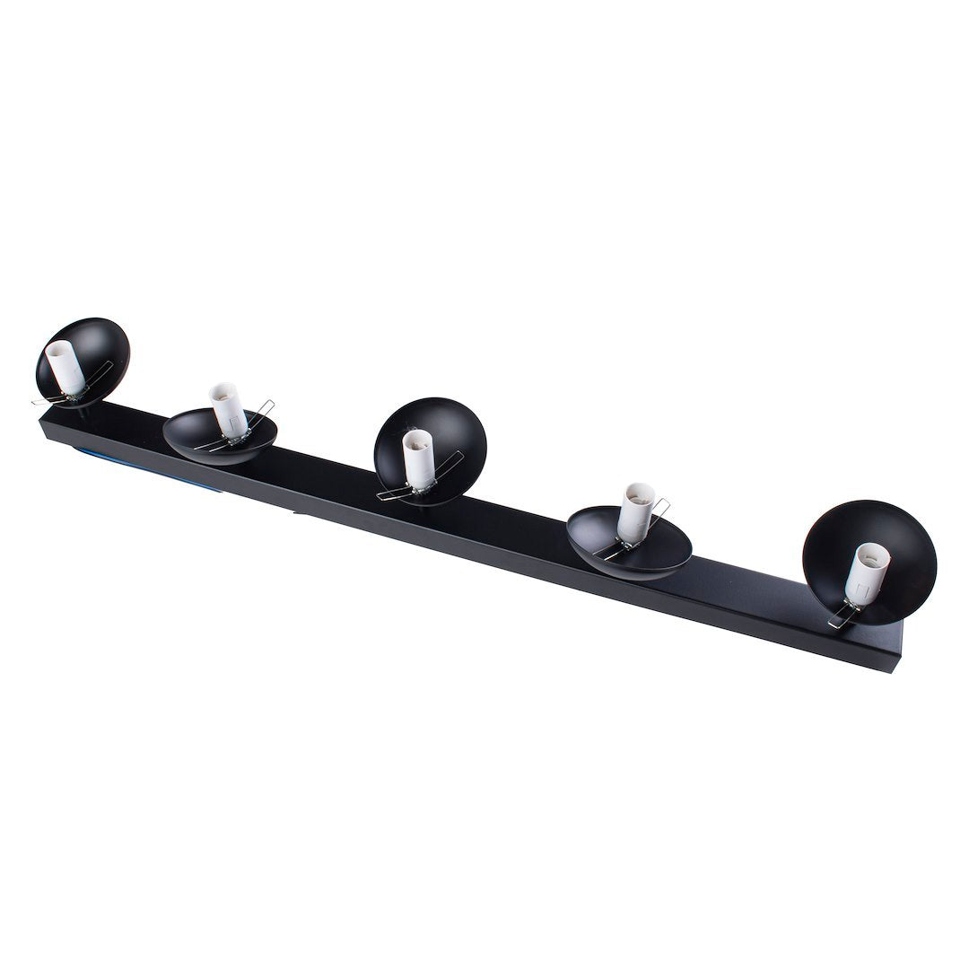 Deckenleuchte & Spot Balken SFERA Schwarz (5x E14) Glas Satiniert - Milagro