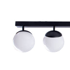 Deckenleuchte & Spot Balken SFERA Schwarz (5x E14) Glas Satiniert - Milagro