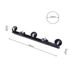 Deckenleuchte & Spot Balken SFERA Schwarz (5x E14) Glas Satiniert - Milagro