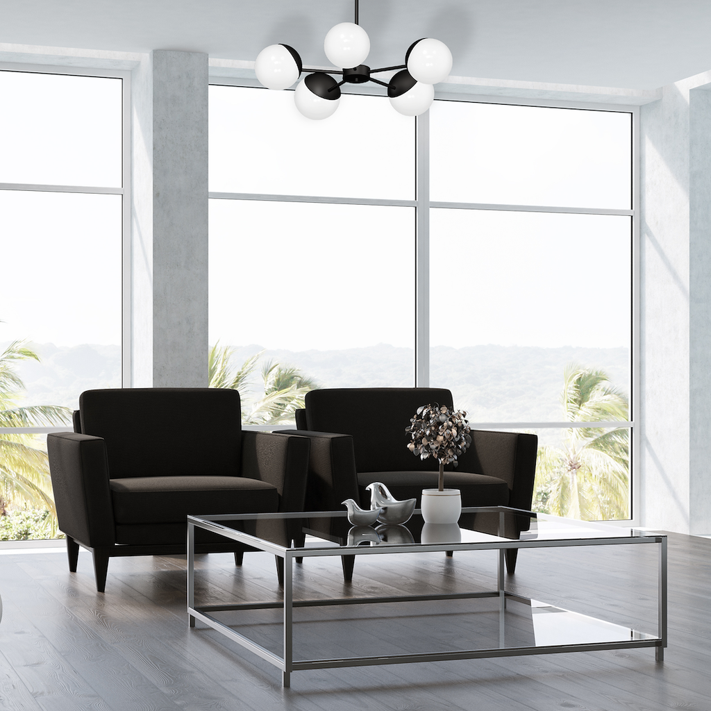 Pendelleuchte / Kronleuchter SFERA Schwarz (5x E14) - Milagro