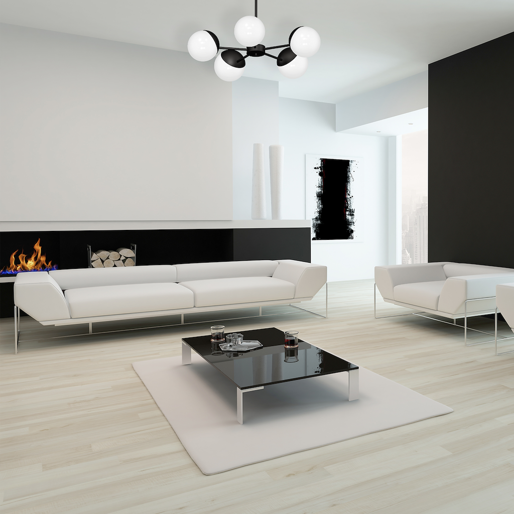 Pendelleuchte / Kronleuchter SFERA Schwarz (5x E14) - Milagro