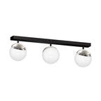 Deckenleuchte & Spot Balken SFERA Schwarz & Chrom (3x E14) Glas Satiniert - Milagro