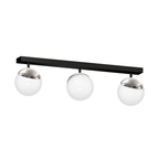 Deckenleuchte & Spot Balken SFERA Schwarz & Chrom (3x E14) Glas Satiniert - Milagro