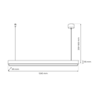 Pendelleuchte LUNGO 1xT8 (18W) LED - Milagro