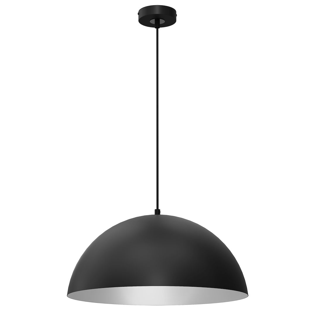 Pendelleuchte BETA Schwarz & Weiß (1x E27) 45 cm - Milagro