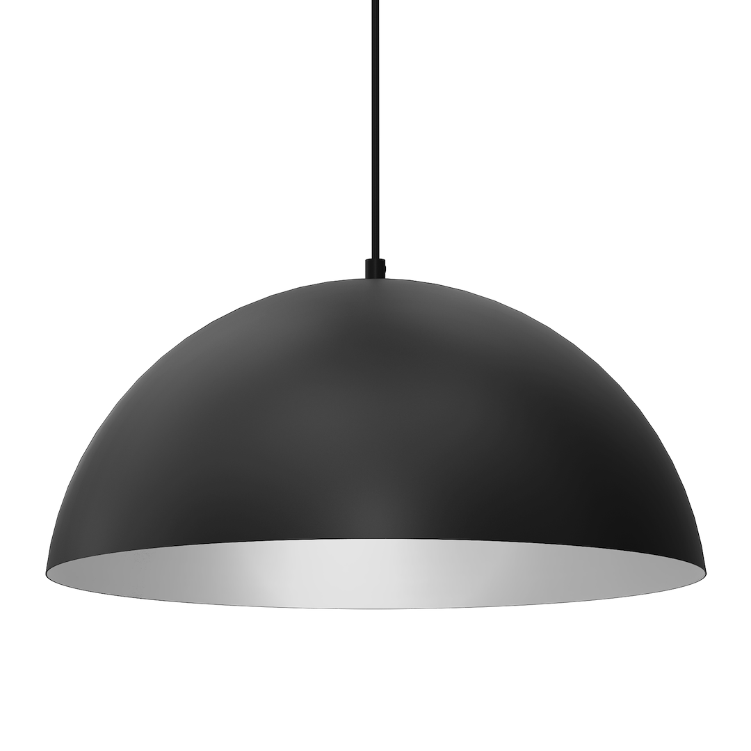 Pendelleuchte BETA Schwarz & Weiß (1x E27) 45 cm - Milagro