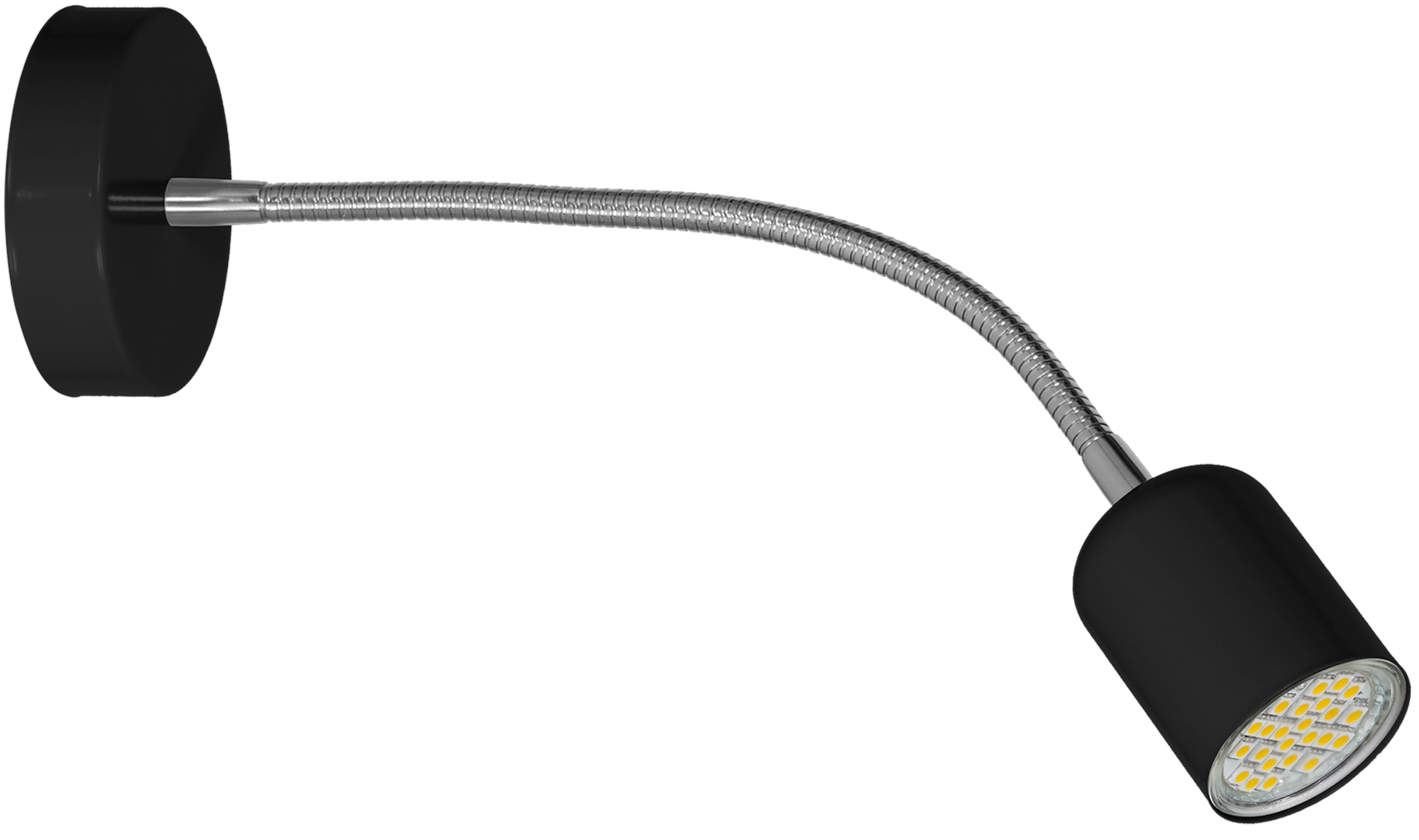 Wandleuchte MAXI Schwarz (1x GU10) - Milagro