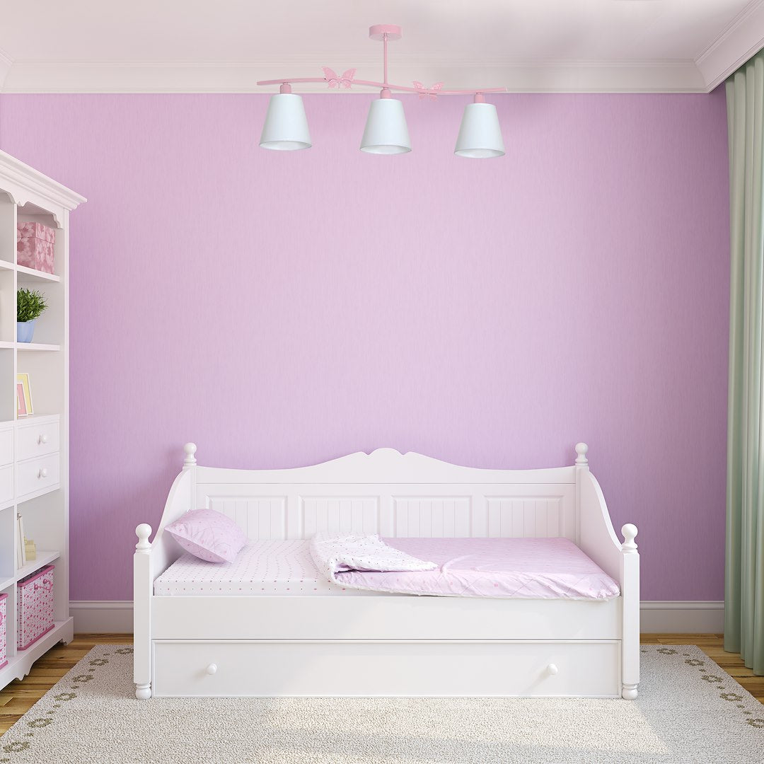 Kinder-Deckenleuchte Spot Balken ALICE Pink, Rosa (3x E14) - Milagro