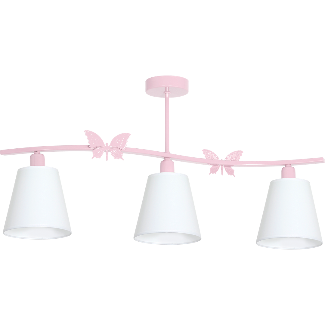 Kinder-Deckenleuchte Spot Balken ALICE Pink, Rosa (3x E14) - Milagro