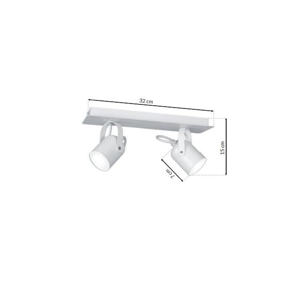 Deckenleuchte Spot Balken PICO (2x GU10) Weiß - Milagro