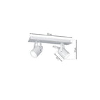 Deckenleuchte Spot Balken PICO (2x GU10) Weiß - Milagro