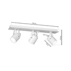 Deckenleuchte Spot Balken PICO (3x GU10) Weiß - Milagro