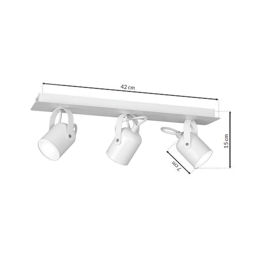 Deckenleuchte Spot Balken PICO (3x GU10) Weiß - Milagro