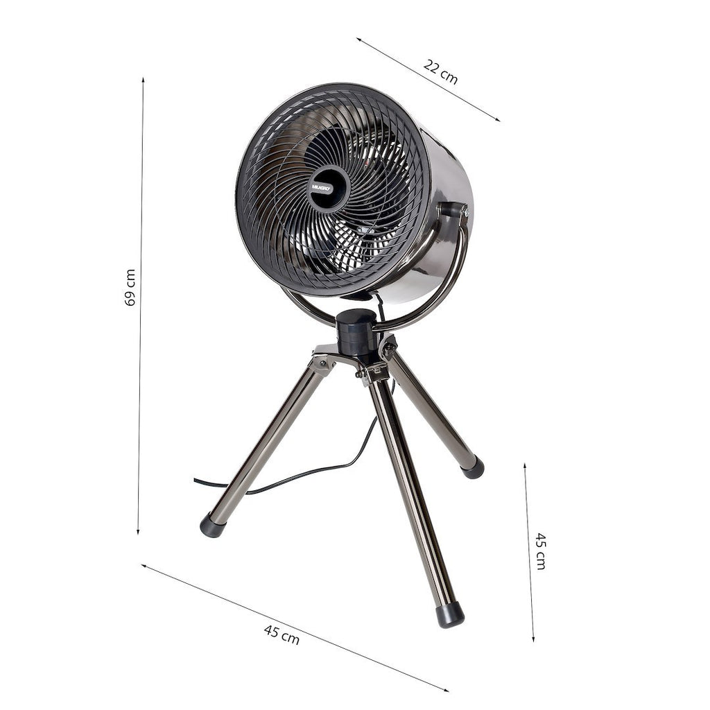 Standventilator 10Zoll Tripod Grau Dreibein - Milagro