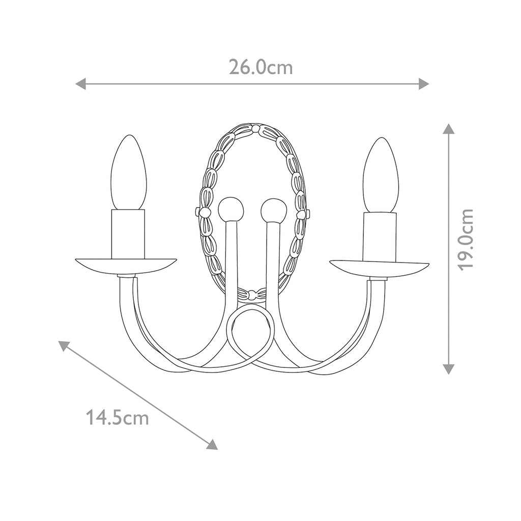 Wandleuchte Minster (schwarz) 2x - Elstead Lighting