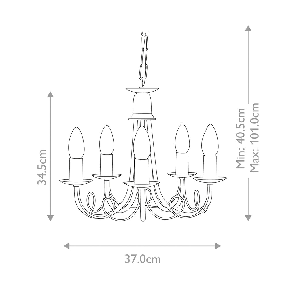 Pendelleuchte Minster (goldfarben) 5x - Elstead Lighting