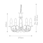 Pendelleuchte Minster (goldfarben) 5x - Elstead Lighting