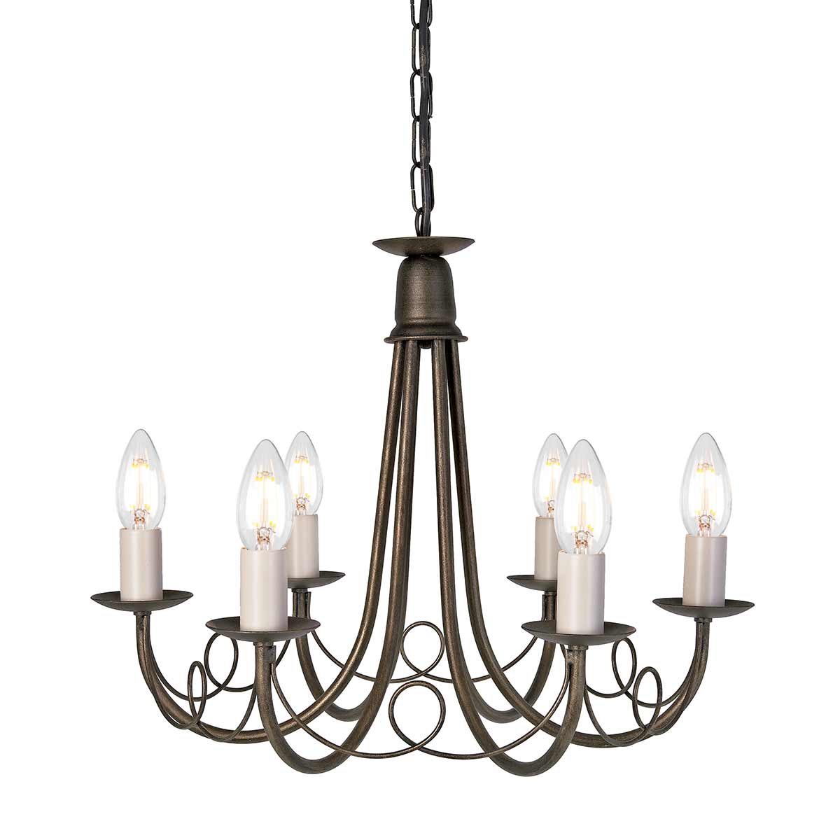 Pendelleuchte Minster (schwarz) 6x - Elstead Lighting