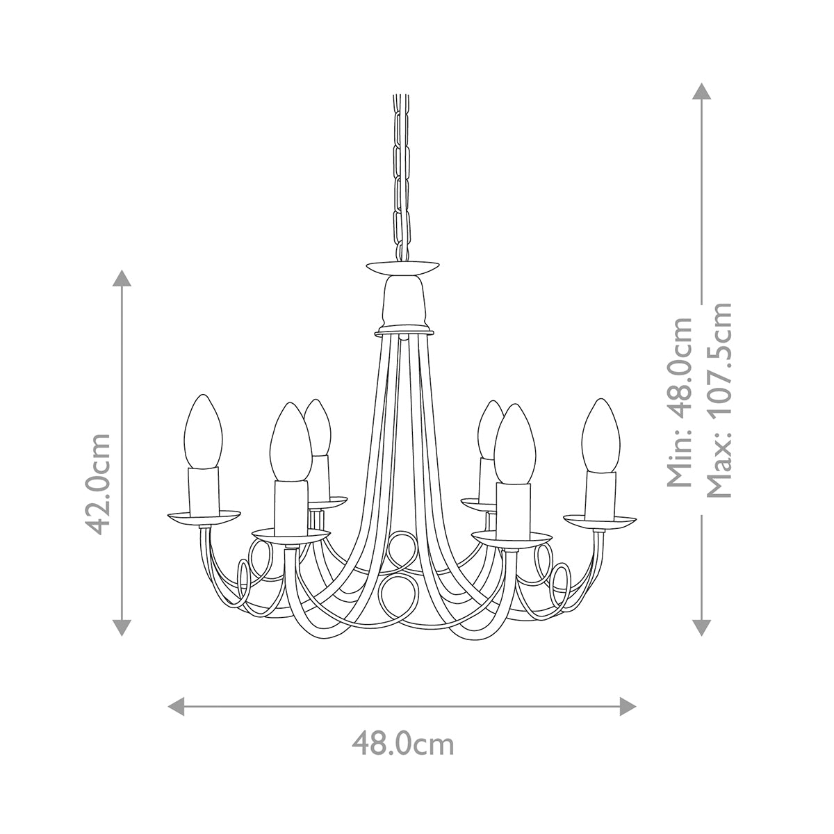 Pendelleuchte Minster (schwarz) 6x - Elstead Lighting