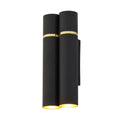 Wandleuchte LYNX Schwarz & Gold, Messing (4x E14) - Milagro