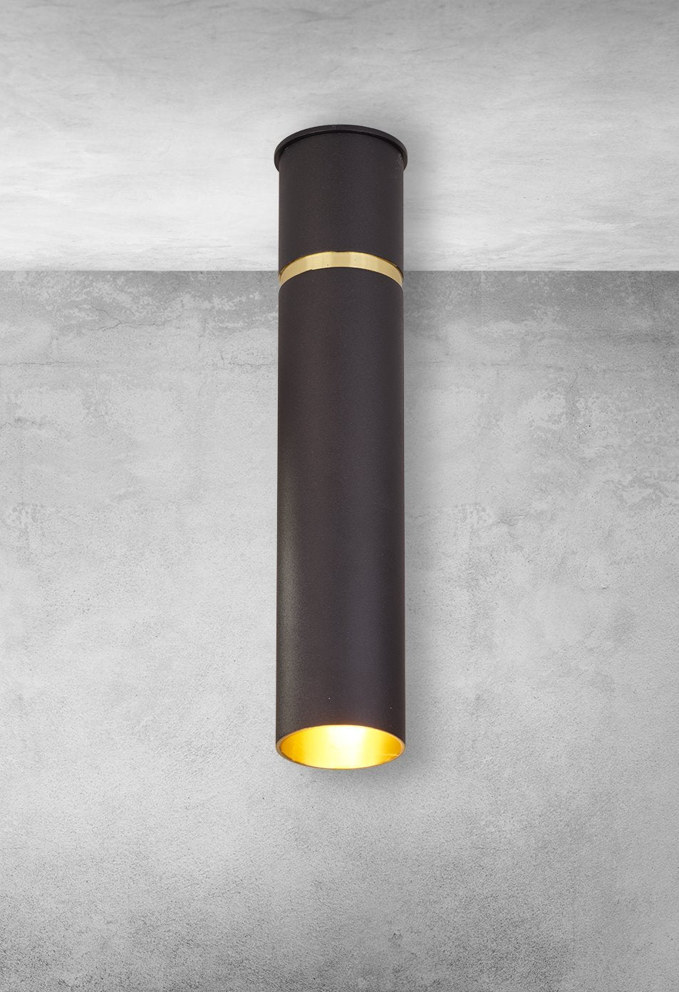 Deckenleuchte Spot LYNX (1x E14) Schwarz & Gold - Milagro