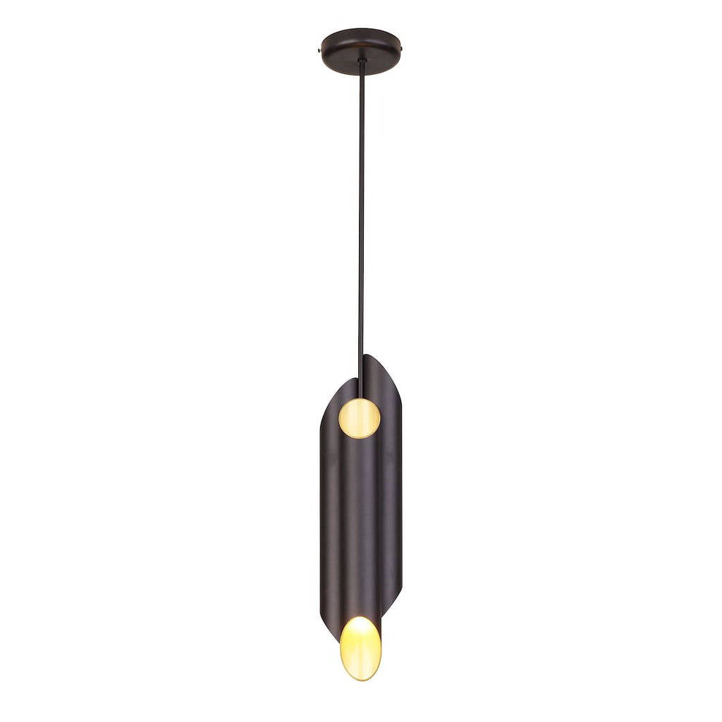 Pendelleuchte LIBRA Messing, Schwarz & Gold (6x E14) - Milagro