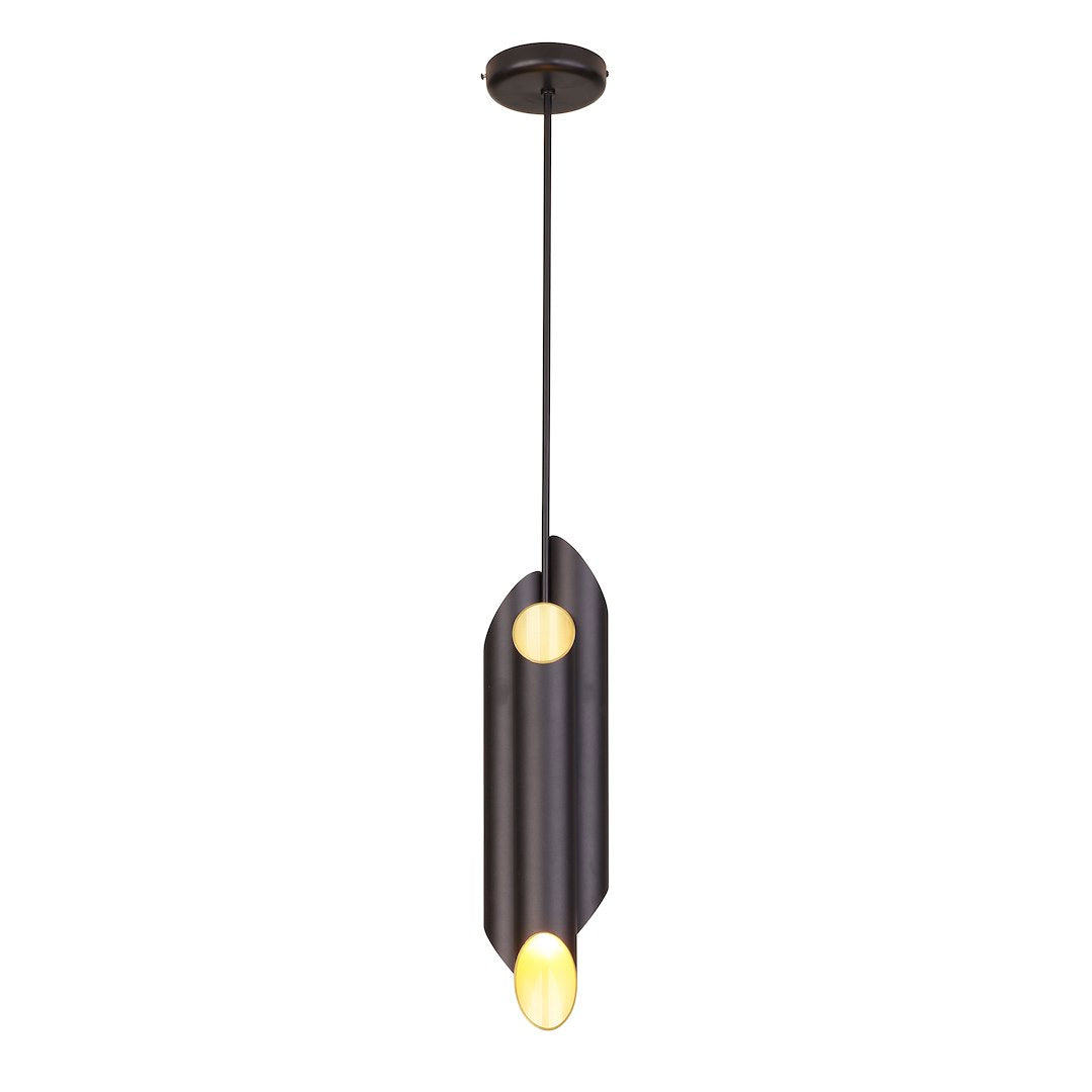 Pendelleuchte LIBRA Messing, Schwarz & Gold (6x E14) - Milagro