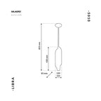 Pendelleuchte LIBRA Messing, Schwarz & Gold (6x E14) - Milagro