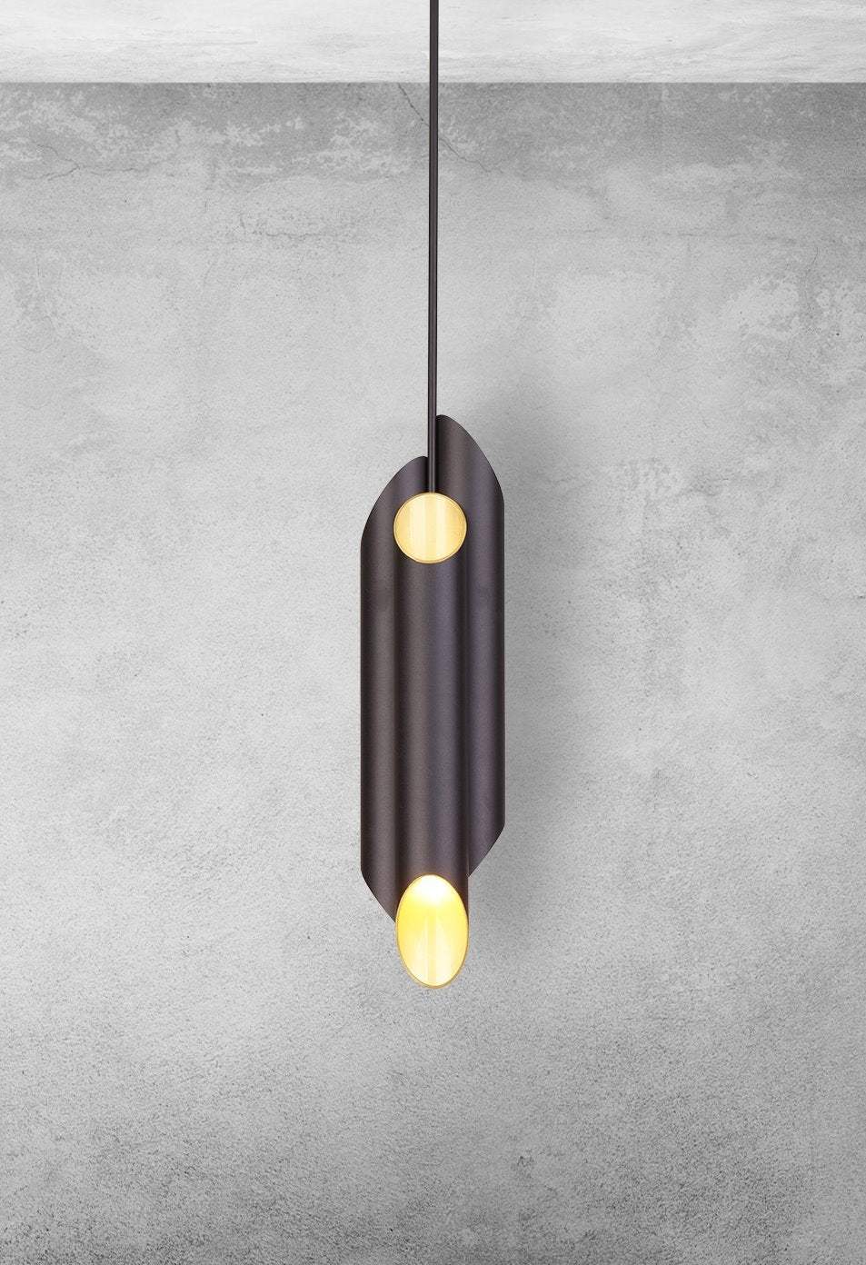 Pendelleuchte LIBRA Messing, Schwarz & Gold (6x E14) - Milagro
