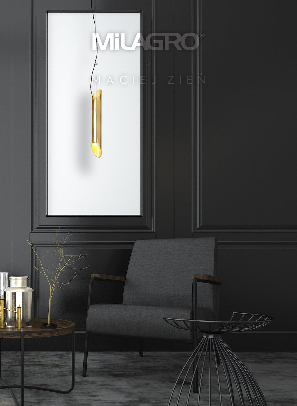 Pendelleuchte LIBRA Messing & Gold (1x E14) - Milagro