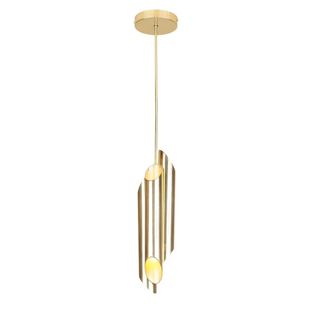 Pendelleuchte LIBRA Messing, Schwarz & Gold (6x E14) - Milagro
