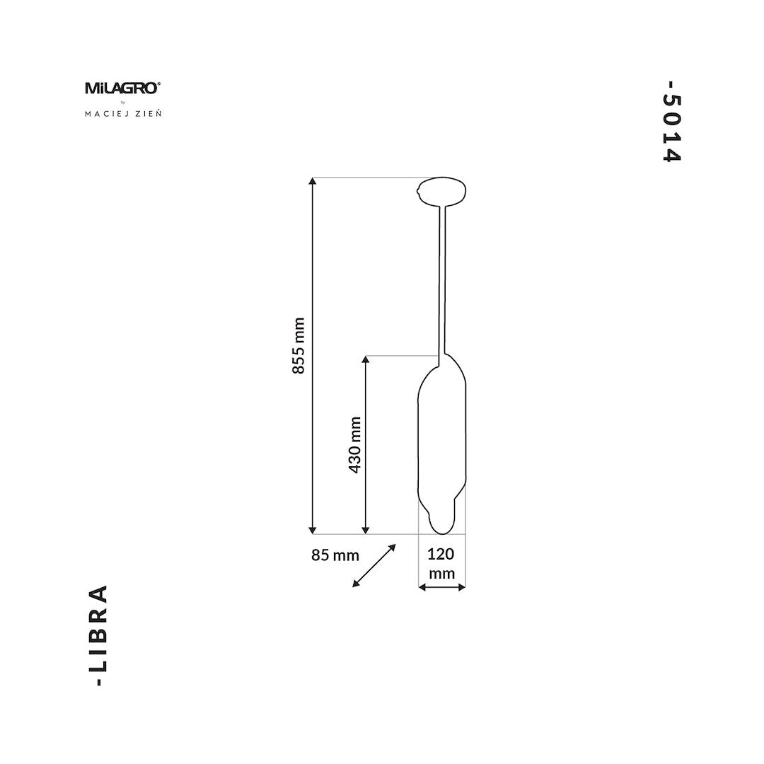 Pendelleuchte LIBRA Messing, Schwarz & Gold (6x E14) - Milagro