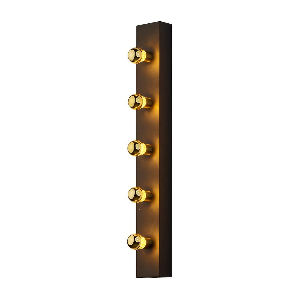 Wandleuchte PHOENIX Schwarz & Gold (5x E14) - Milagro