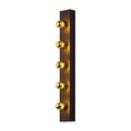 Wandleuchte PHOENIX Schwarz & Gold (5x E14) - Milagro