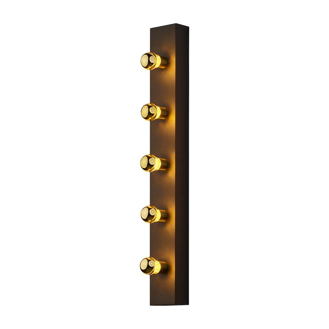 Wandleuchte PHOENIX Schwarz & Gold (5x E14) - Milagro