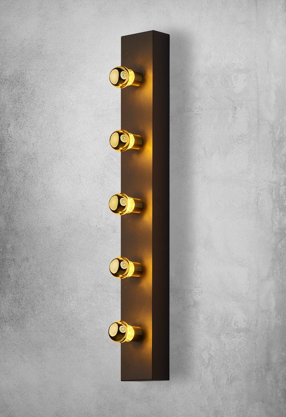 Wandleuchte PHOENIX Schwarz & Gold (5x E14) - Milagro