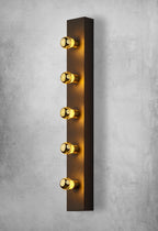 Wandleuchte PHOENIX Schwarz & Gold (5x E14) - Milagro