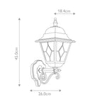 Außen-Wandleuchte Norfolk (schwarz) 1x - Elstead Lighting