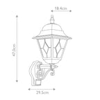 Außen-Wandleuchte Norfolk (schwarz) 1x - Elstead Lighting