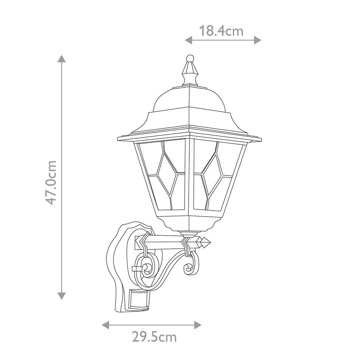 Außen-Wandleuchte Norfolk (schwarz) 1x - Elstead Lighting