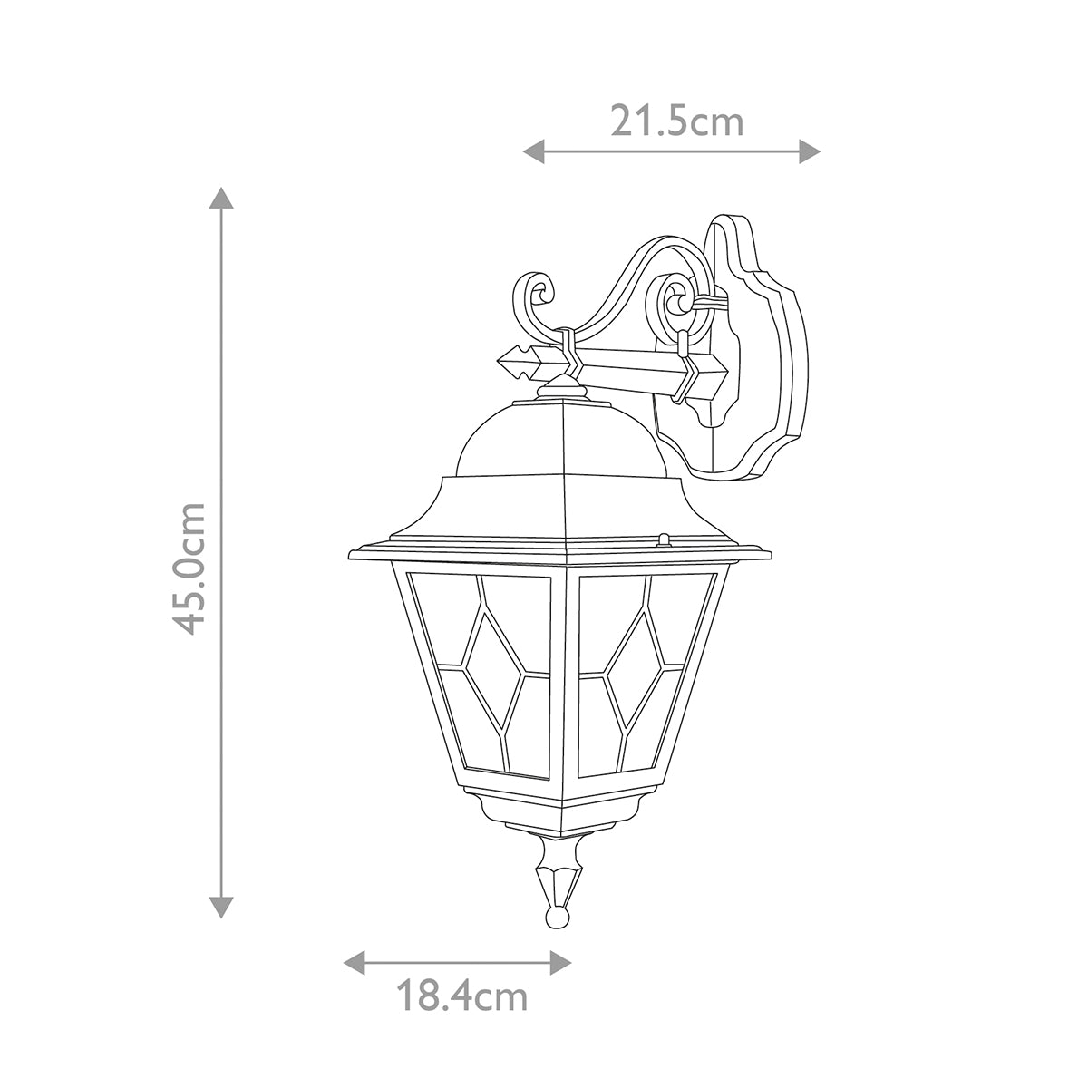 Außen-Wandleuchte Norfolk (schwarz) 1x - Elstead Lighting