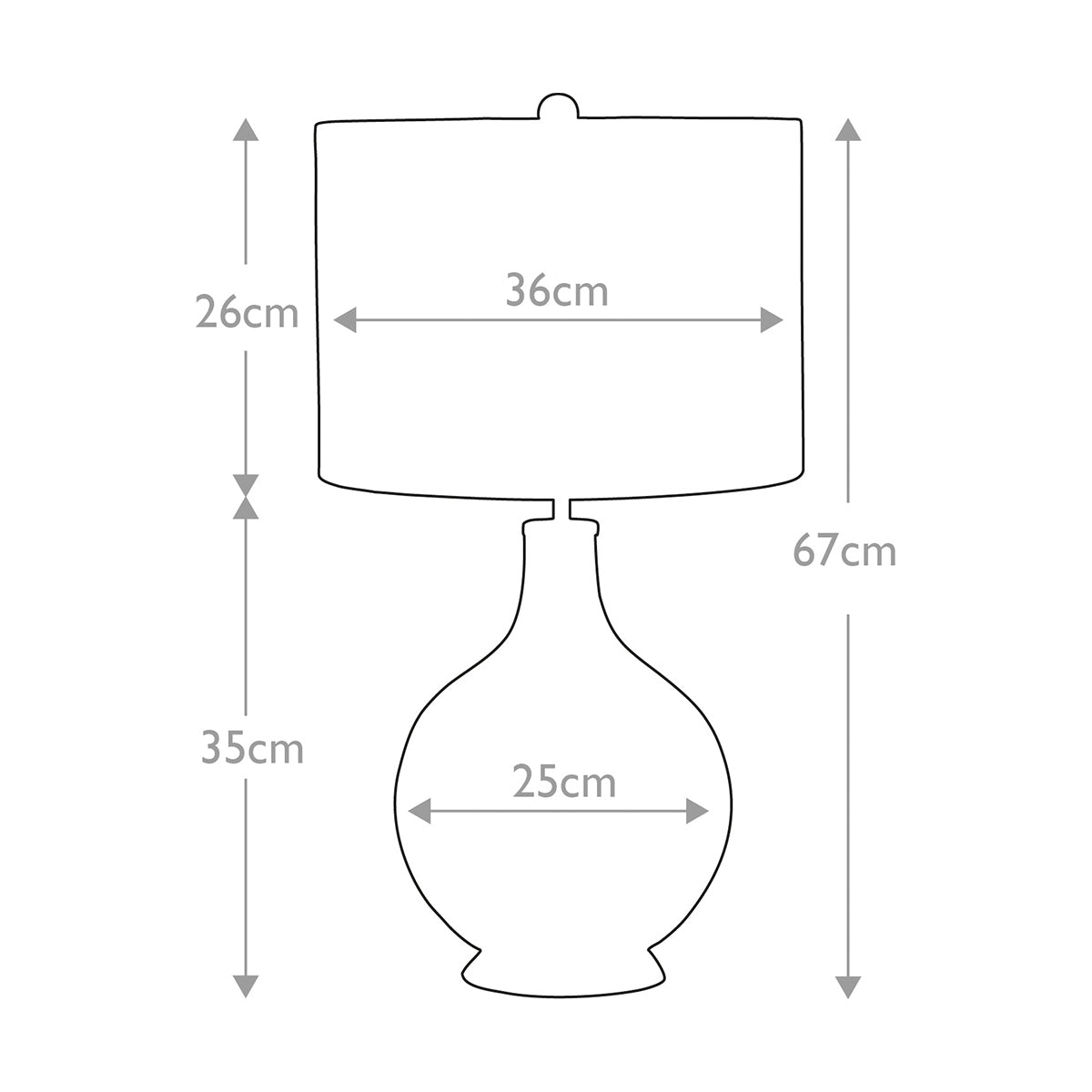 Tischleuchte Orb (bronzefarben) 1x - Elstead Lighting