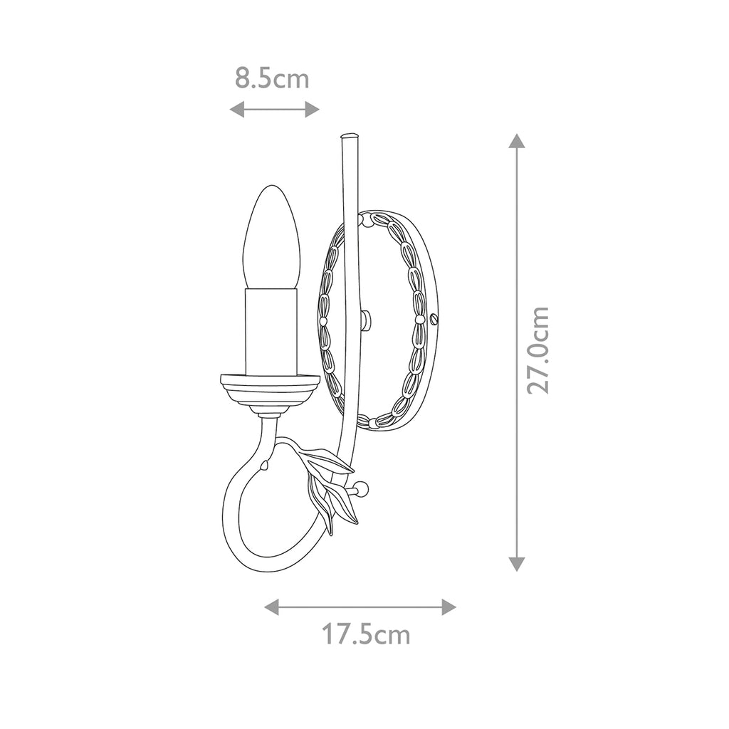 Wandleuchte Olivia (schwarz) 1x - Elstead Lighting