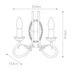 Wandleuchte Olivia (schwarz) 2x - Elstead Lighting