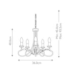 Pendelleuchte Olivia (schwarz) 5x - Elstead Lighting